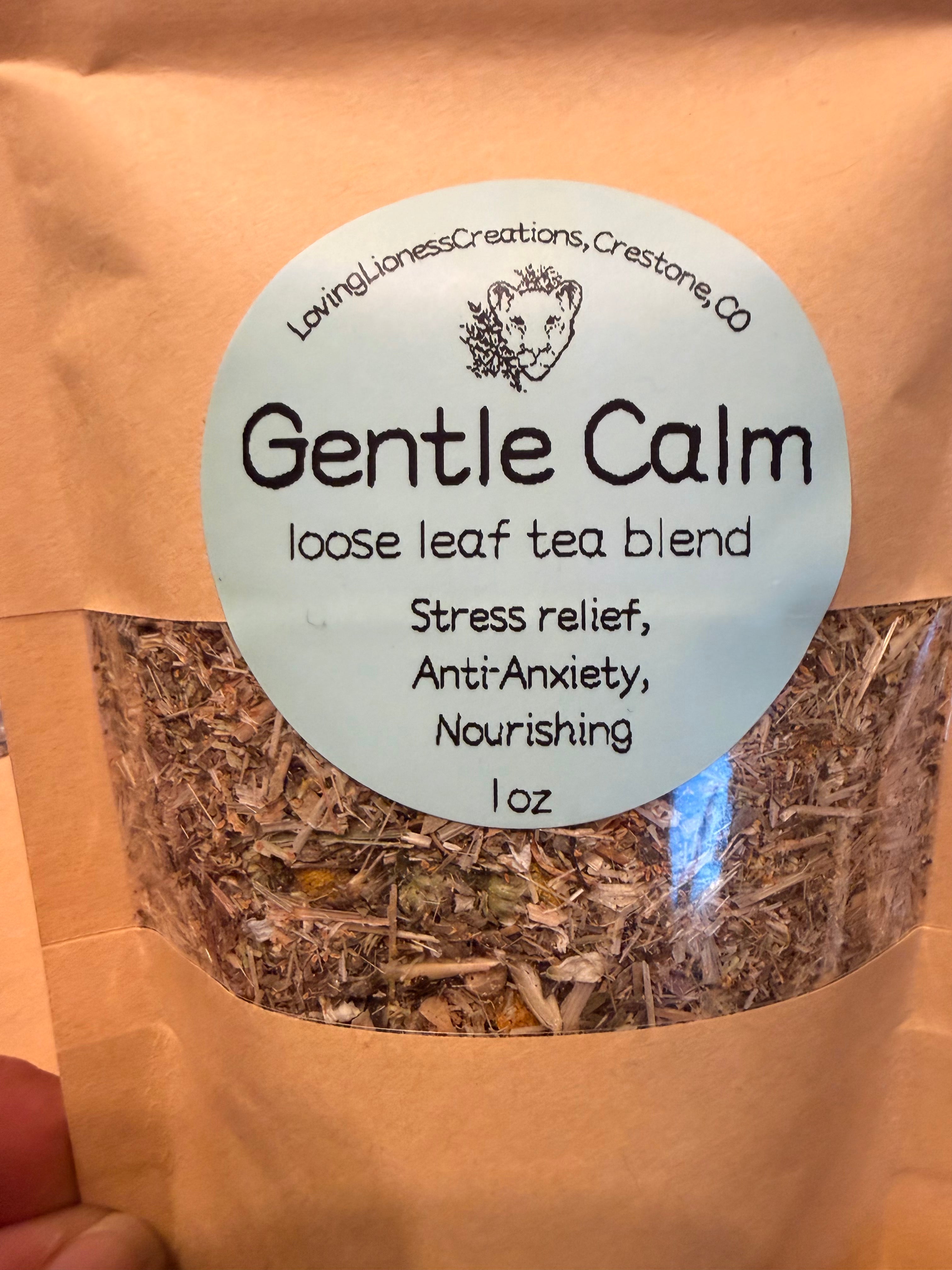 Gentle Calm- loose leaf herbal tea blend- 1oz