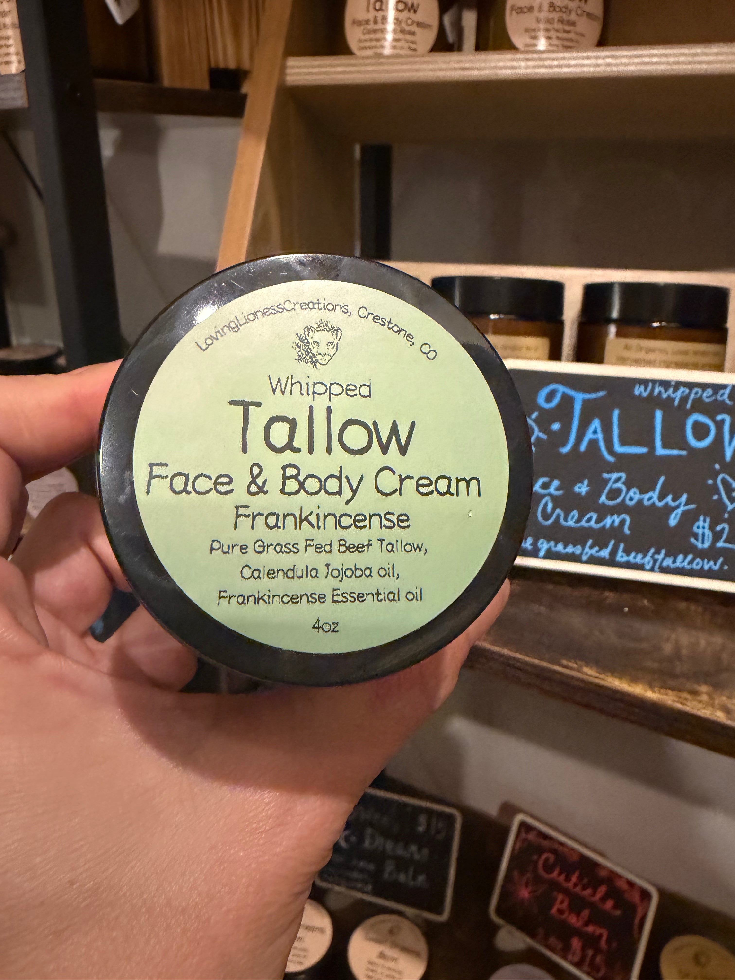 Whipped Tallow Face & Body Cream- Frankincense 4oz